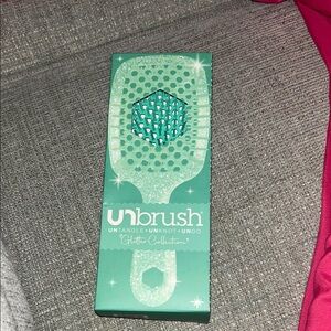 Unbrush Hair Brush in Glitter Collection, Green, NIB
